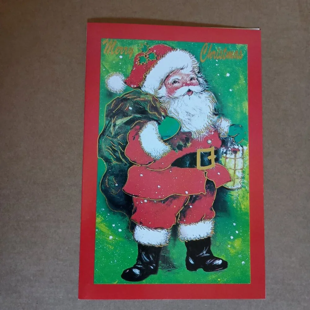 14 assorted unused vintage Christmas holiday cards with envelopes, 5 styles